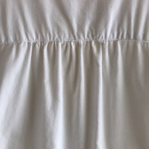 CP Shades sz S tunic white cotton Micro wale corduroy pop over top easy breezy - Picture 7 of 9